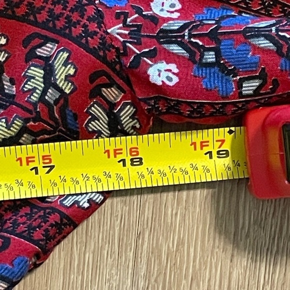 Umgee Women’s Maci Dress Large Red Blue Floral Bohemian Contemporary Cottagecore - Picture 10 of 12